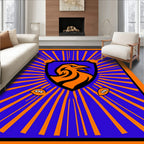 Bold Orange Eagle Shield Rug