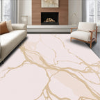 Pale Pink Gold Vein Marble Rug