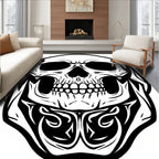 Dark Gothic Tribal Skull Rug