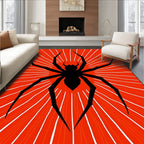 Bold Black Spider Burst Rug