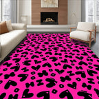Vibrant Hot Pink Heart Cluster Rug