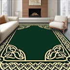 Emerald Green Interlocking Border Classic Rug
