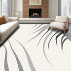 Modern Gray Gradient Wave Rug