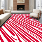 Bold Red Organic Stripe Rug