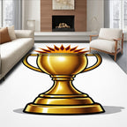 Golden Trophy Sunburst Accents Rug