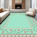 Pastel Mint Vine Floral Arch Frame Rug