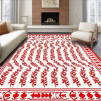 Crimson Vine Botanical Repeat Rug