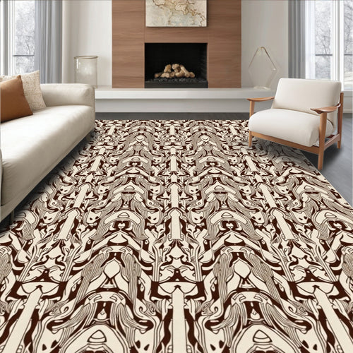 Art Nouveau Sepia Organic Flow Rug