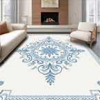 Classic Blue Medallion Border Rug