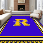 Majestic Royal Blue Retriever Letter R Rug