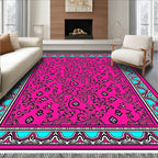 Hot Pink Abstract Animal Garden Rug