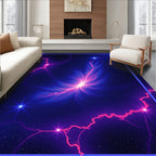 Cosmic Nebula Purple Electric Burst Rug