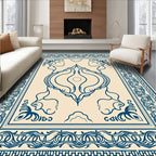 Classic Blue Ivory Symmetry Rug
