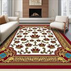 Regal Crown Embellished Golden Border Rug