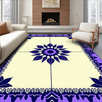 Amethyst Floral Mandala Frame Rug