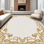 Ornate Golden Vine Border Rug