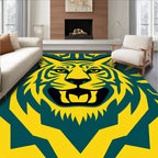 Bold Yellow Tiger Tribal Rug