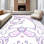 Pastel Rainbow Unicorn Cloud Dream Rug
