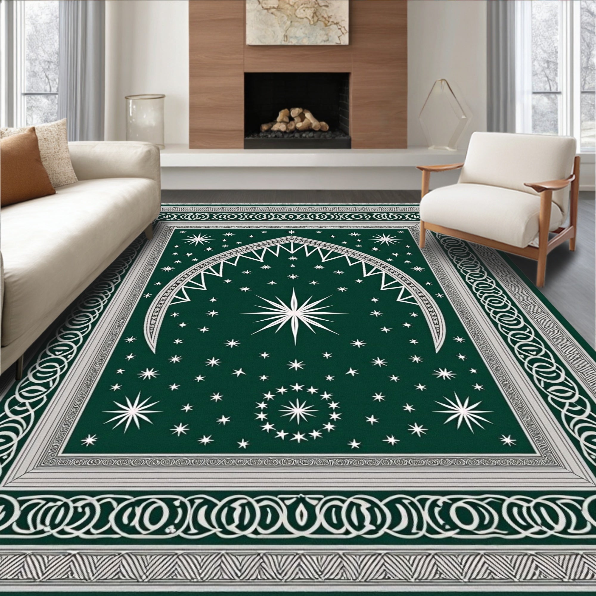 Emerald Starry Night Arch Rug