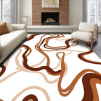 Earthy Tone Abstract Swirls Rug