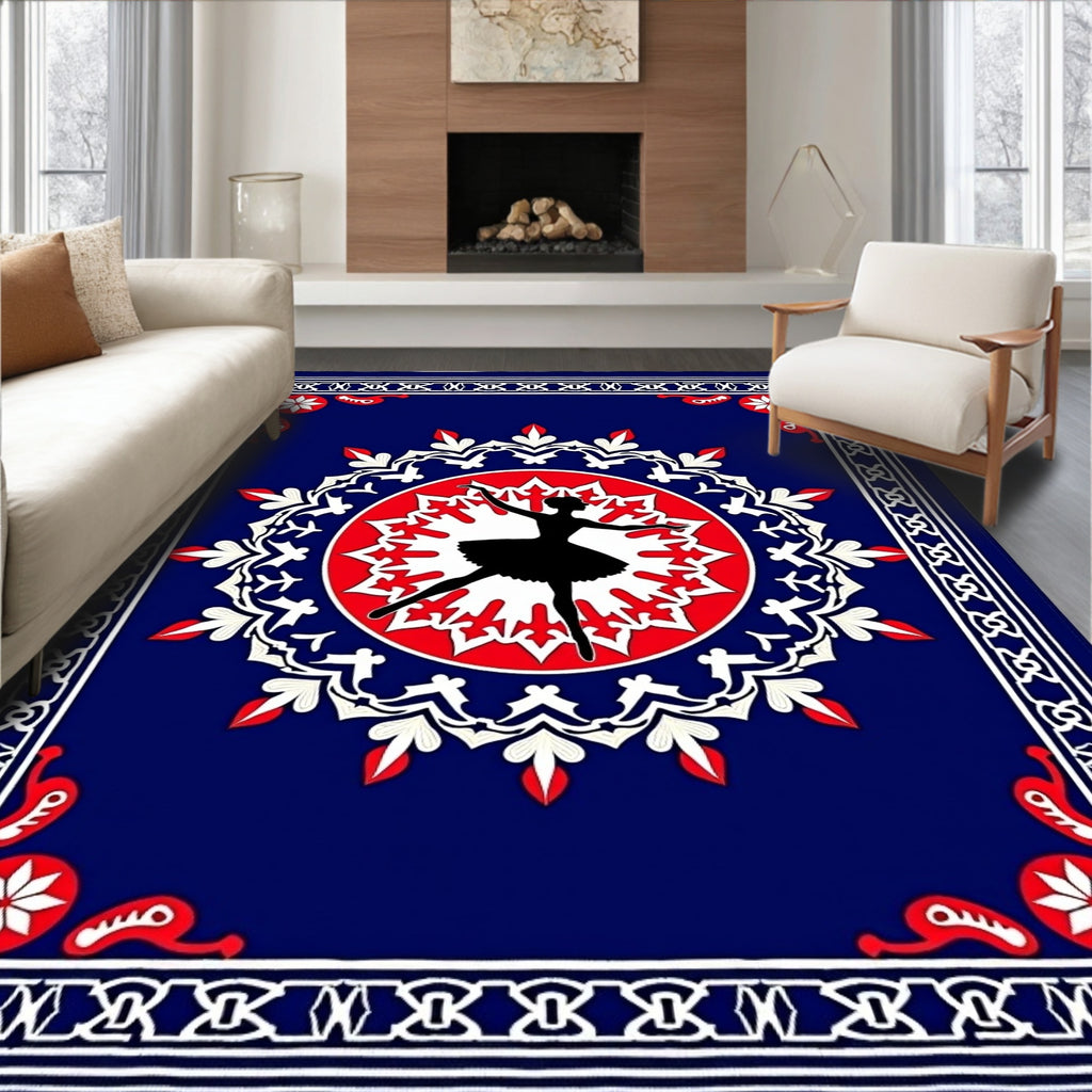 Royal Blue Ballerina Medallion Rug