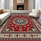 Crimson medallion floral Rug