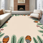 Winter Pine Branch Berry Accents Rug
