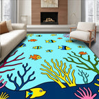 Oceanic Coral Reef Fish Assortment Rug