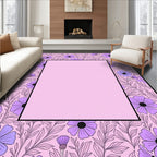 Lavender Floral Vine Meadow Rug