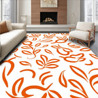 Orange Sketch Botanical Garden Rug