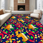 Golden Bell Holly Berry Garland Rug