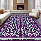 Rich Purple Geometric Tribal Rug