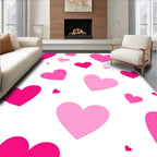 Pink Hearts Scatter Rug
