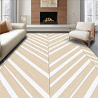 Natural Wood Grain Chevron Stripes Rug