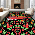 Red Truck Harvest Organic Fruit Rug