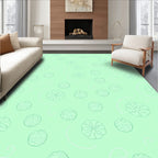 Mint Green Floral Scatter Rug