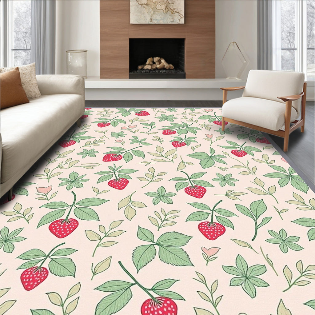 Sweet Strawberry Fields Garden Rug