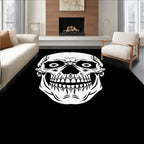 Mono Starry Eyed Skull Graphic Rug