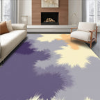 Purple Gray Peach Abstract Splatter Rug