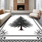 Ponderosa Pine Forest Framed Art Rug