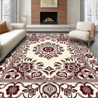 Rich Floral Mandala Inset Rug