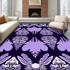 Purple Lavender Symmetrical Floral Rug