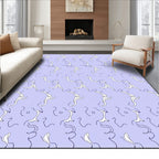 Whimsical Lavender Flowing Ribbon Rug