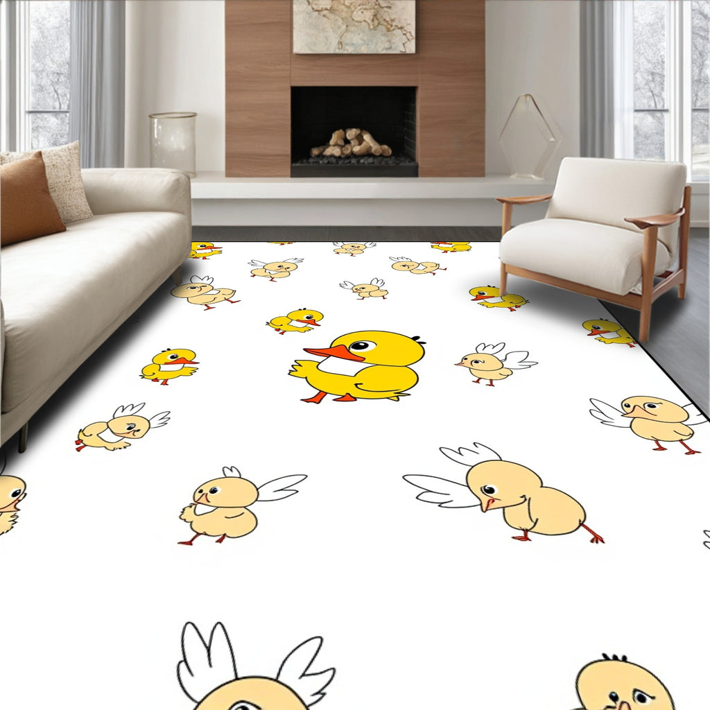 Yellow Ducks All Over Rug