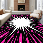 Dramatic Pink Starburst Explosion Rug