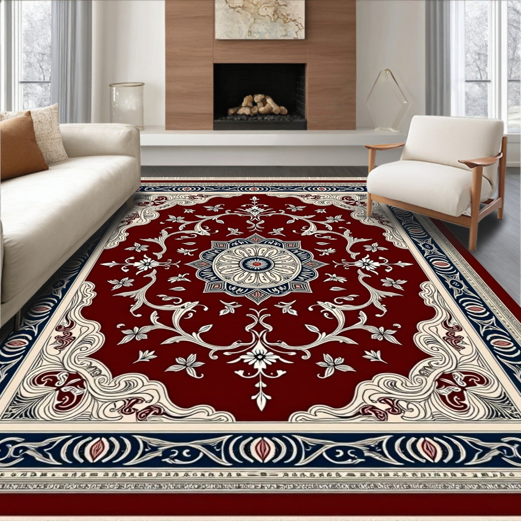 Ornate Medallion Floral Vines Rug