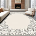 Classic Ivory Scroll Border Rug