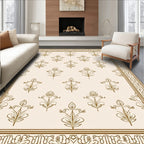 Antique Beige Floral Boteh Rug