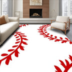 Crimson Vine Border Arrangement Rug