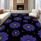 Dark Blue Daisy Meadow Rug